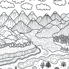 landforms coloring pages