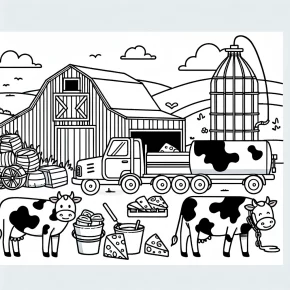 dairy coloring pages