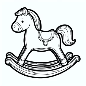 rocking horse coloring pages