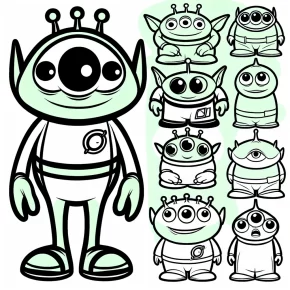 aliens from toy story coloring pages