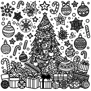 big coloring pages for christmas