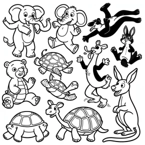 funny animal coloring pages