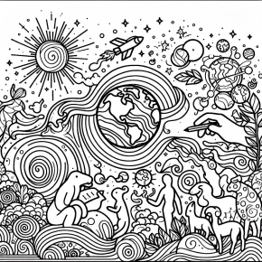 creation coloring pages for preschoolers