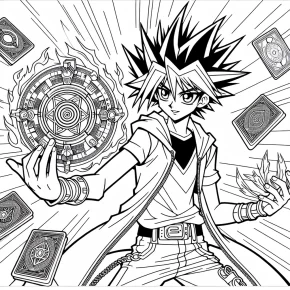 yu gi oh coloring pages