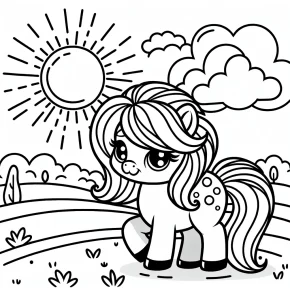 my little pony sunny coloring pages