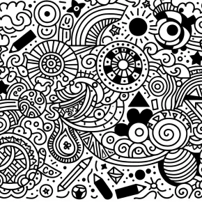 easy doodle coloring pages