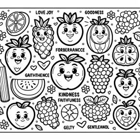 coloring pages of fruit of the spirit