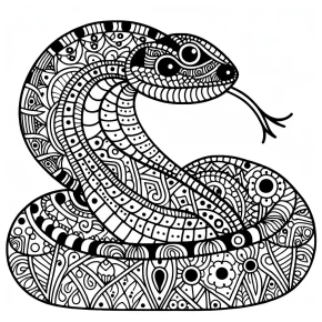 a zentangle inspired snake.