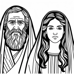 sarah and abraham coloring pages