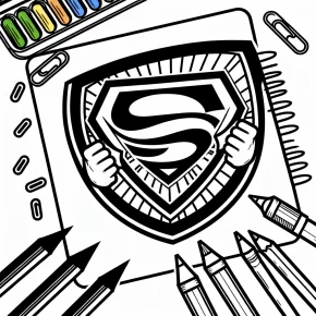 coloring pages of superman logo