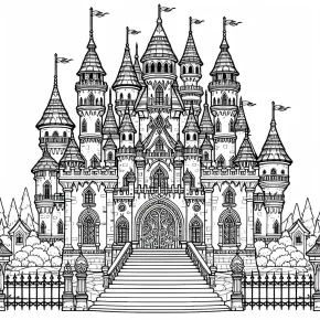 disney world castle coloring pages