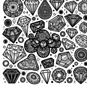 gemstone coloring pages