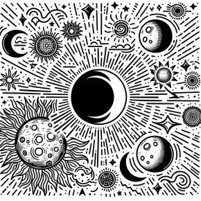 2024 eclipse coloring pages