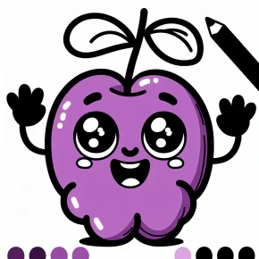 purple from rainbow friends coloring pages