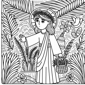 palm sunday coloring pages free