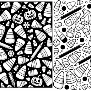 halloween candy corn coloring pages