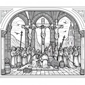 stations of the cross coloring pages