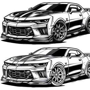 coloring pages of camaros