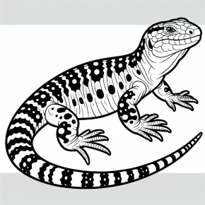 realistic lizard coloring pages