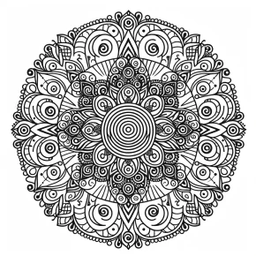 a mandala with spiral patterns.