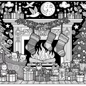 twas night before christmas coloring pages