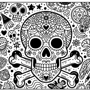 skull and crossbones coloring pages