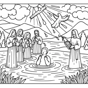 baptism coloring pages