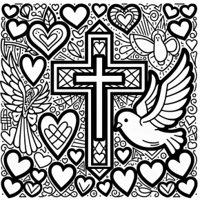 christian valentine coloring pages