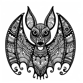 scary bat coloring pages