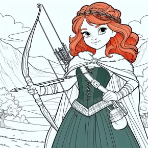 disney merida coloring pages