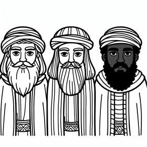 coloring pages of the three wise men