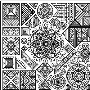 geometric designs coloring pages