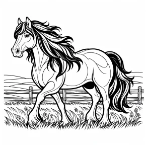 coloring pages of spirit the horse