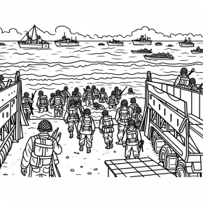 d day coloring pages