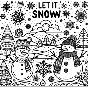 let it snow coloring pages