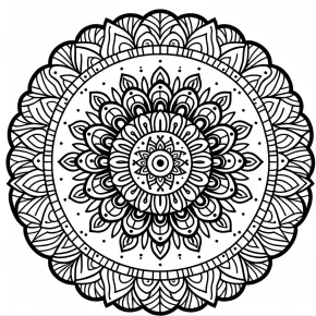 a mandala with concentric circles.