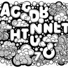 bubble letter alphabet coloring pages