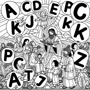 bible alphabet coloring pages