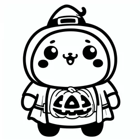 pikachu halloween coloring pages