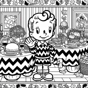 charlie brown coloring pages thanksgiving