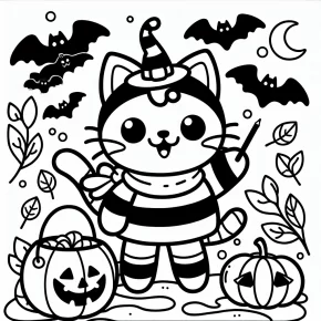 halloween cat coloring pages printable