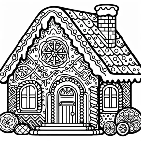 coloring pages gingerbread house