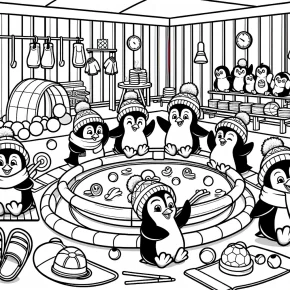 coloring pages of club penguin