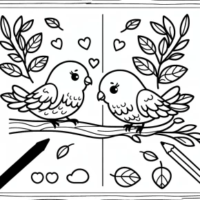 love birds coloring pages