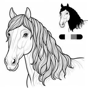 realistic horse coloring pages for adults