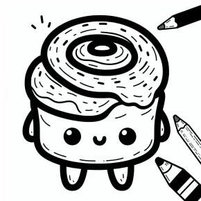 cinnamon roll sanrio coloring pages