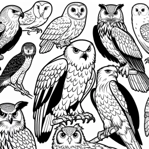 birds of prey coloring pages