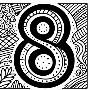 number 8 coloring pages