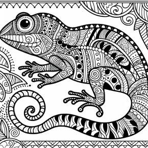 a zentangle inspired lizard.