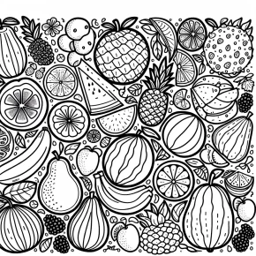 fruits coloring pages pdf